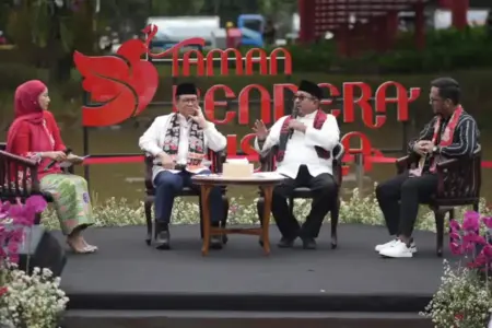Setahun Pramono–Rano pimpin Jakarta, ekonomi tumbuh 5,21%, 97% program tuntas, bansos diperluas, normalisasi sungai dan rute baru Transjabodetabek.