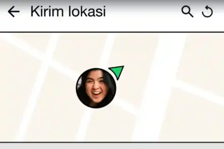 Ilustrasi share live location di WhatsApp