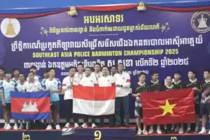Tim Bulutangkis Polri meraih 4 emas dan 2 perak pada SEA Police Badminton Championship 2026 di Kamboja, sekaligus menjadi juara beregu.